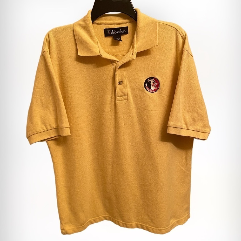 Yellow FSU Mens Polo